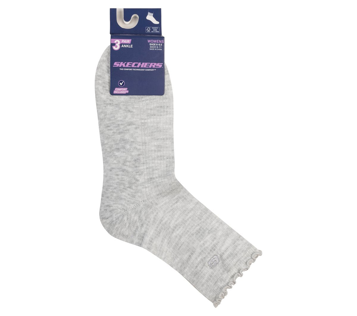 3 Pack Women's Ankle Lettuce Socks / Skechers Women|Clothing