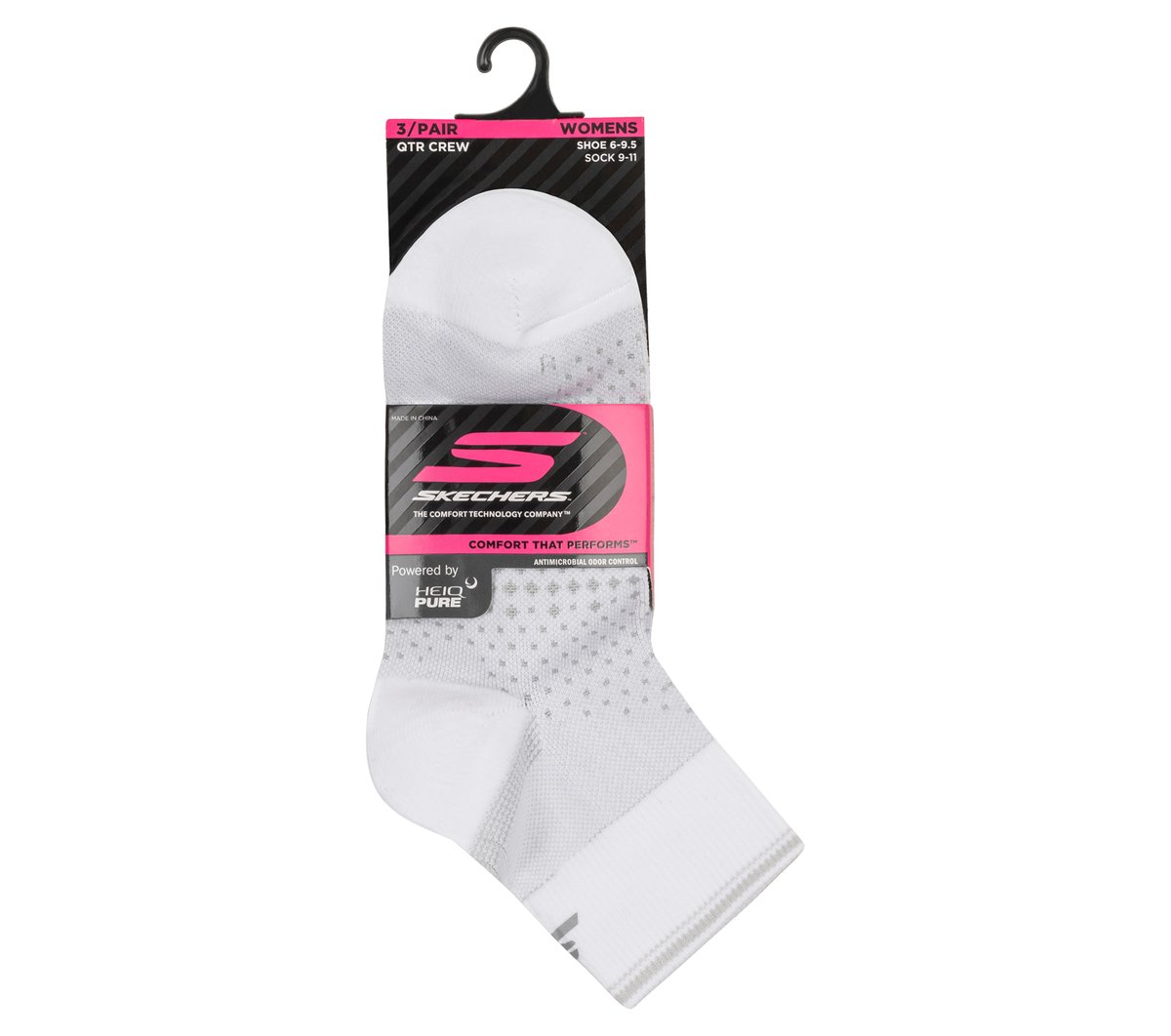3 Pack Women's Reflective Performance Quarter Socks / Skechers Women|Clothing