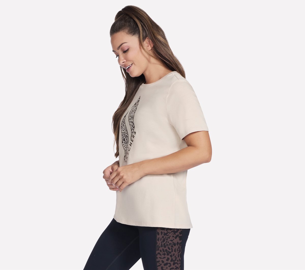 Diamond Cheetah Short Sleeve Tee / Skechers Women