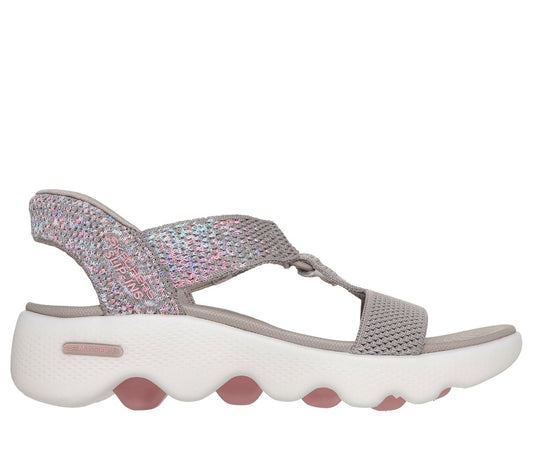 Slip-ins: GO WALK Massage Fit Sandal - Confetti Sky / Skechers Women