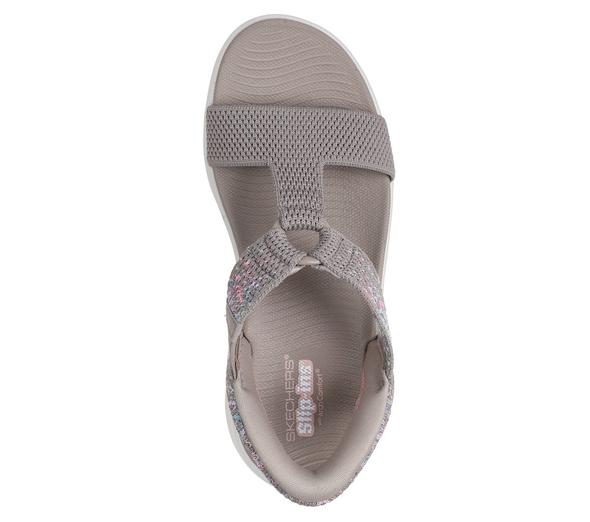 Slip-ins: GO WALK Massage Fit Sandal - Confetti Sky / Skechers Women