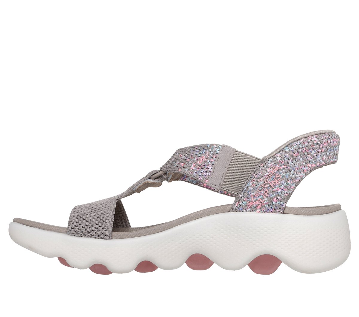 Slip-ins: GO WALK Massage Fit Sandal - Confetti Sky / Skechers Women