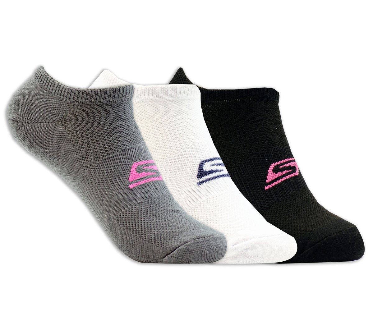 3 Pack No Show Stretch Socks / Skechers Women|Clothing
