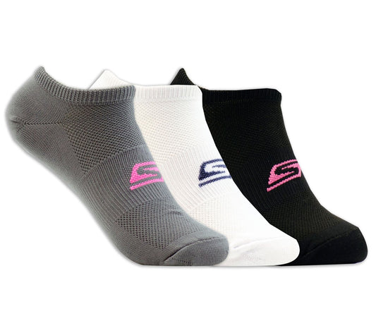 3 Pack No Show Stretch Socks / Skechers Women|Clothing
