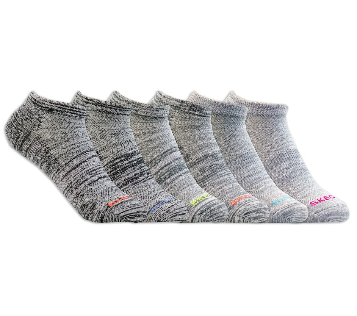 6 Pack Women's Low Cut Sport Stripe Socks / Skechers Women|Clothing