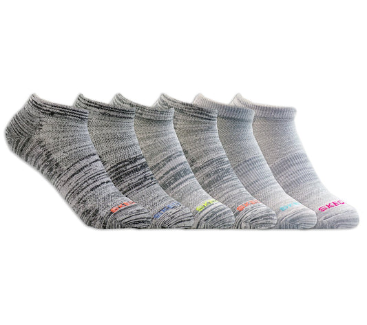6 Pack Women's Low Cut Sport Stripe Socks / Skechers Women|Clothing