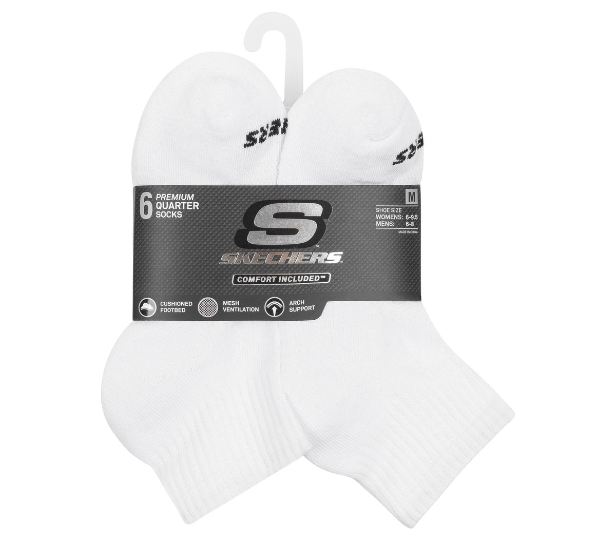 6 Pack Core Quarter Medium Socks / Skechers Women|Clothing