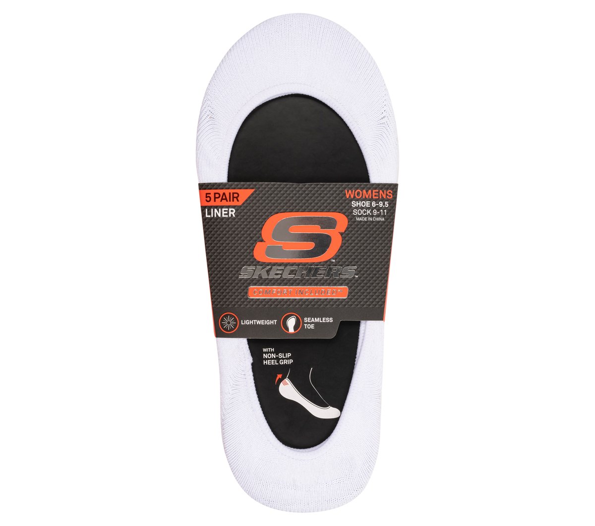 5 Pack Non Terry Solid Liner Socks / Skechers Women|Clothing
