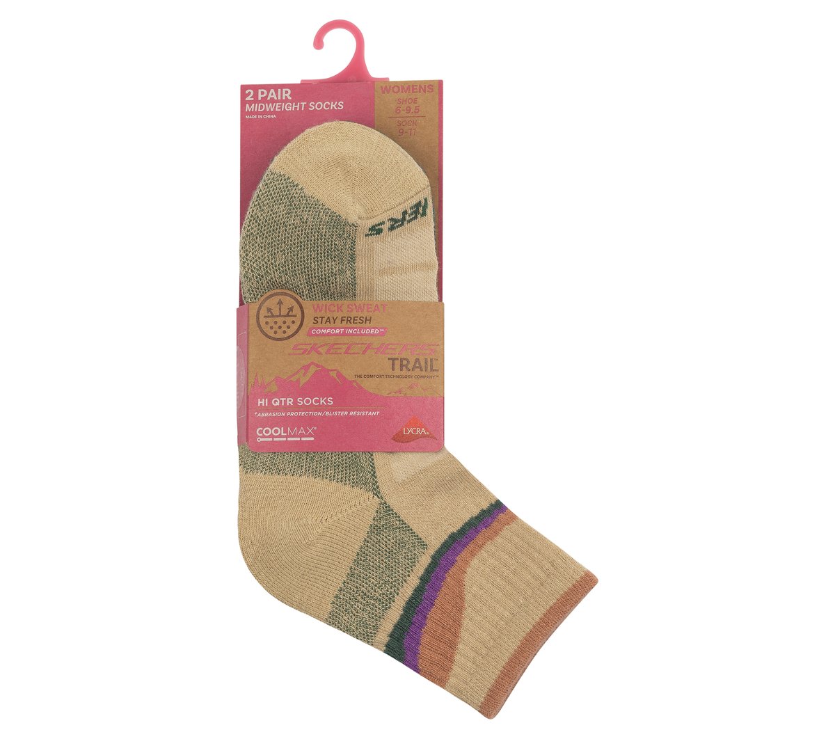 2 Pack Women's Trail Quarter Socks / Skechers Women|Clothing