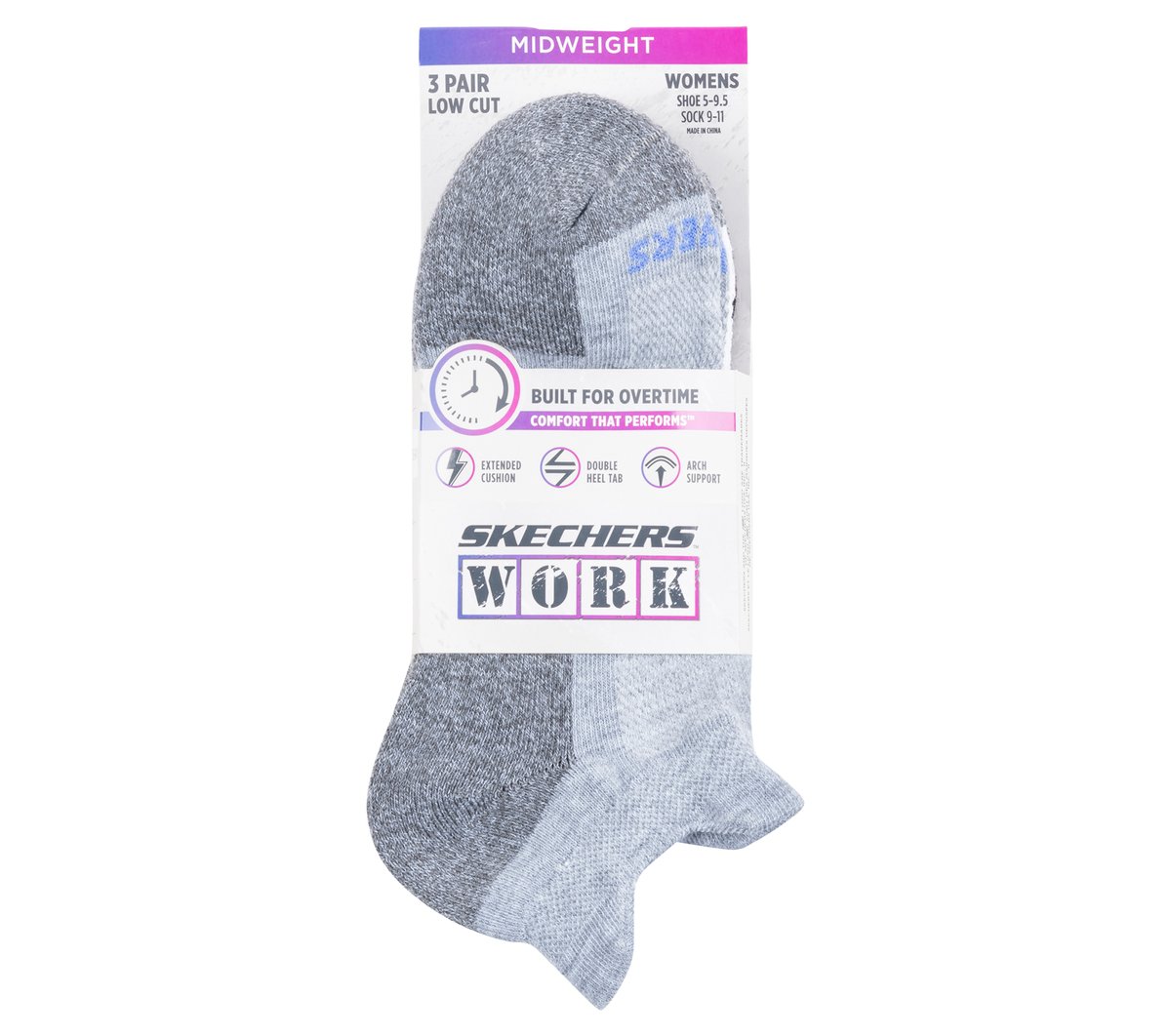 Work: Lowcut Heel Tab Socks - 3 Pack / Skechers Women|Clothing