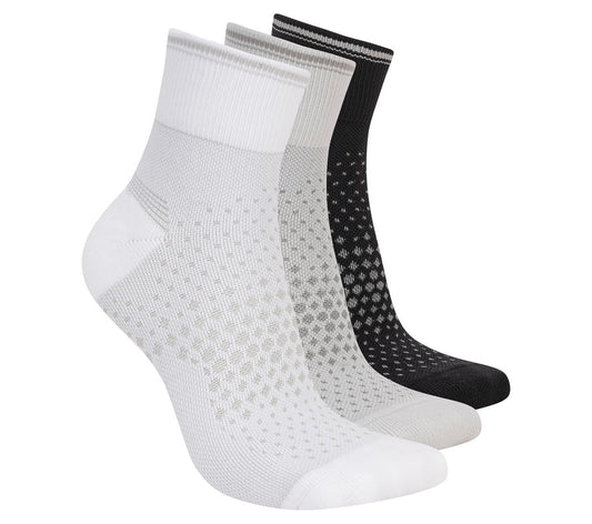 3 Pack Women's Reflective Performance Quarter Socks / Skechers Women|Clothing