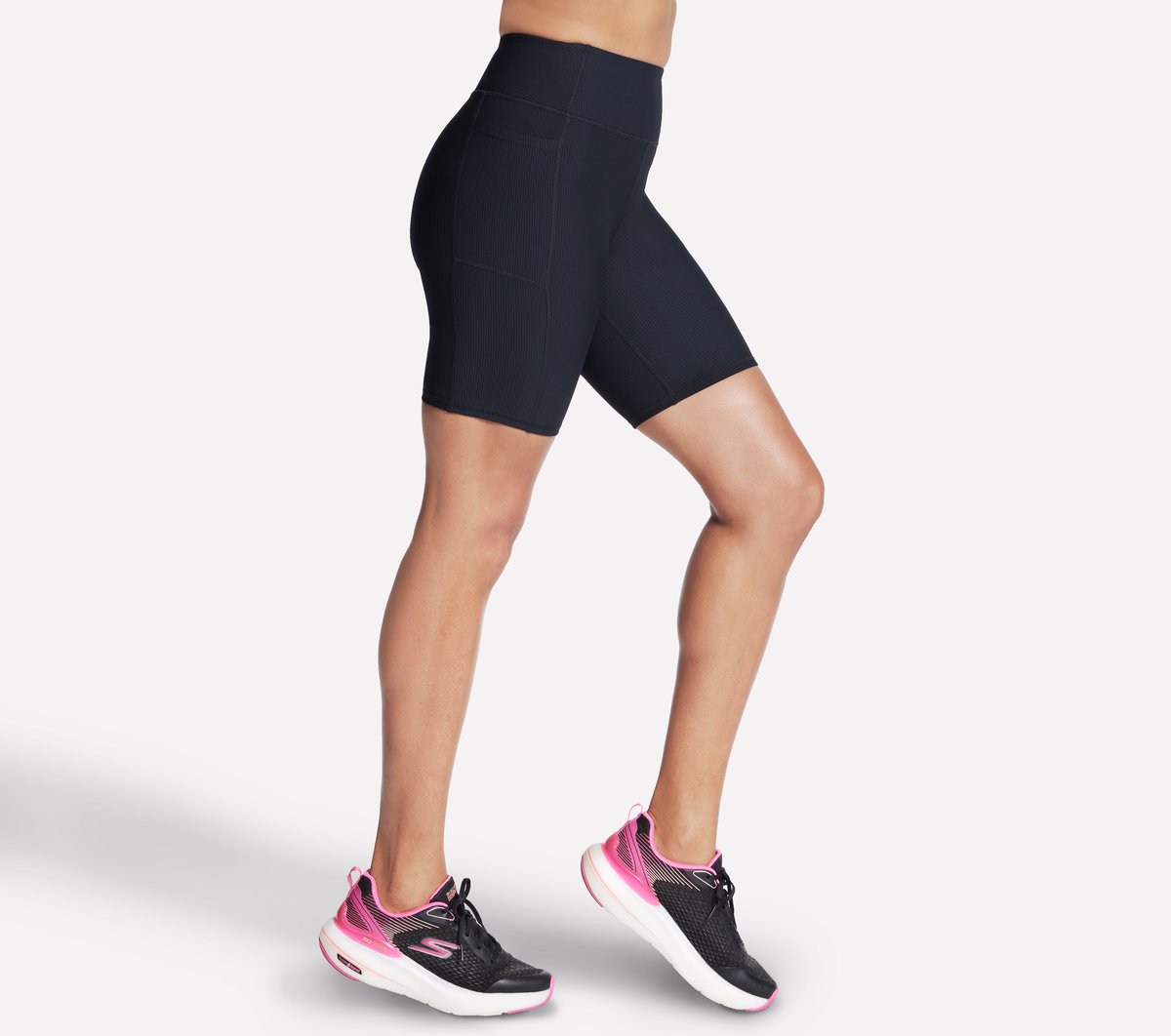 GO FLEX RIB High Waisted 8 Inch Bike Short / Skechers Women