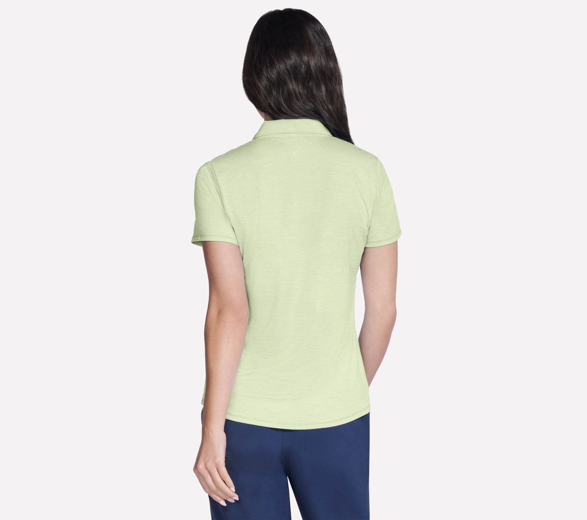 Short Sleeve On The Green Striped Polo / Skechers Women
