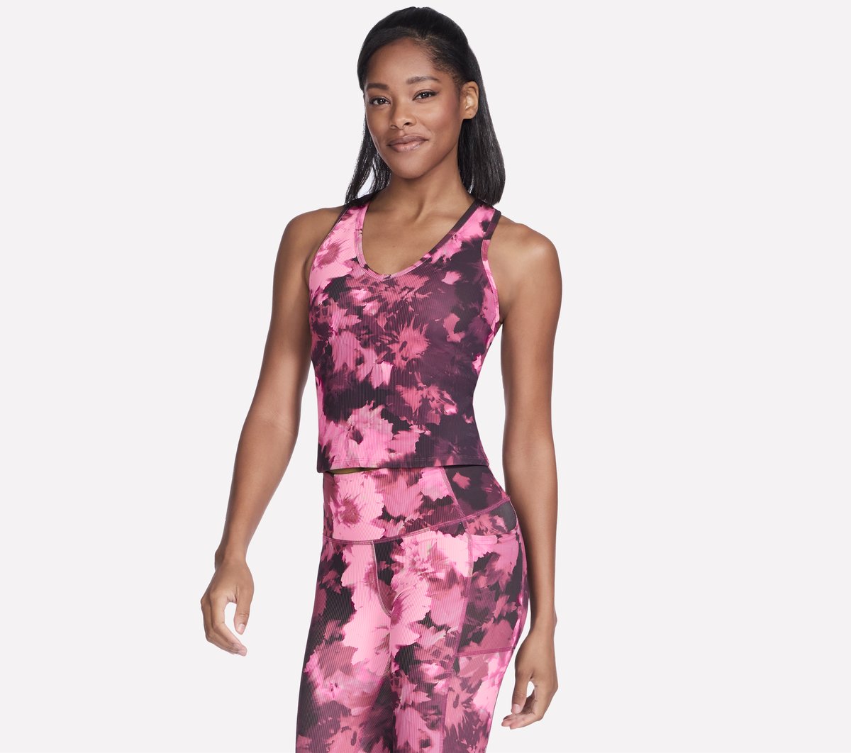 GO FLEX RIB Inbloom V-Neck Tank / Skechers Women