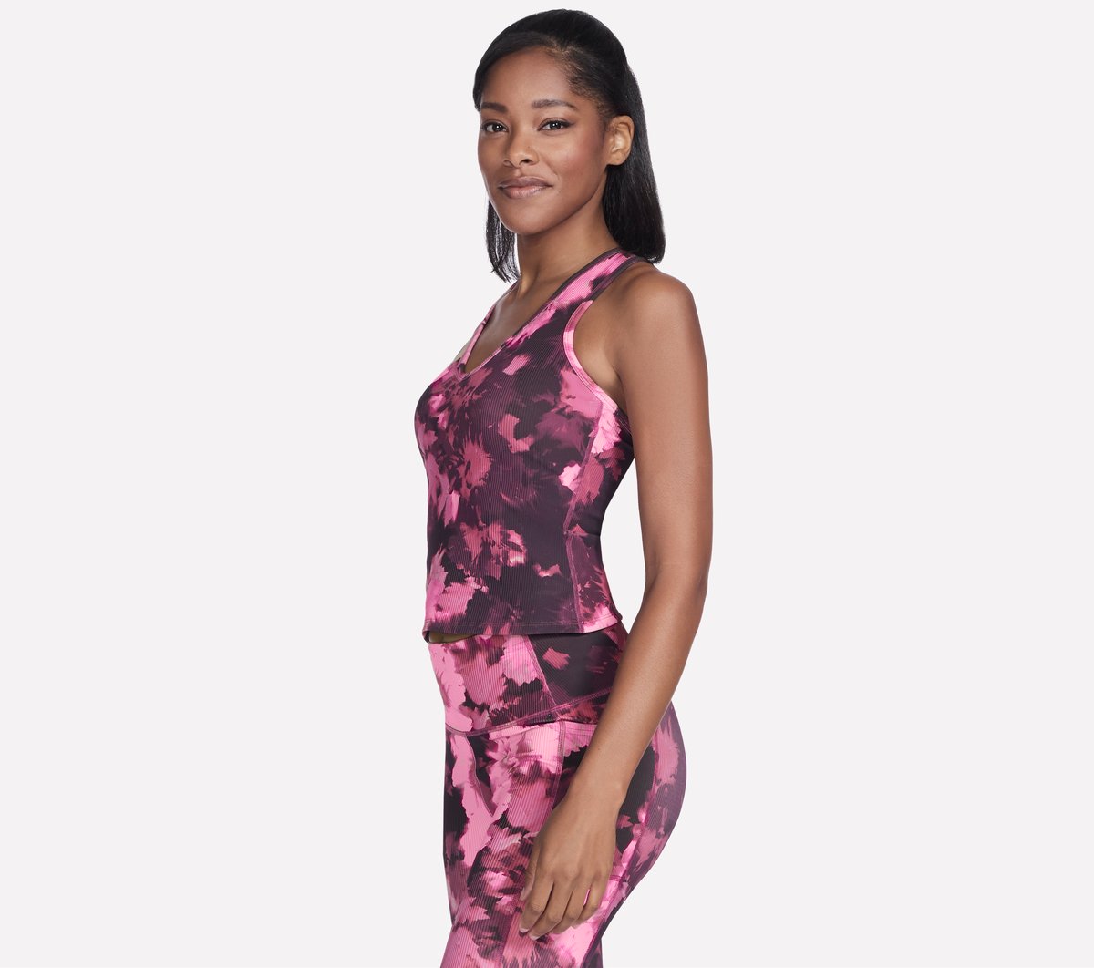 GO FLEX RIB Inbloom V-Neck Tank / Skechers Women