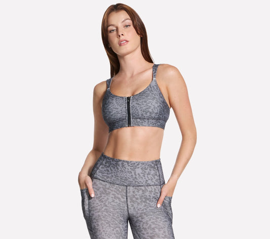 GO WALK Evolution Printed Zip Front Bra / Skechers Women