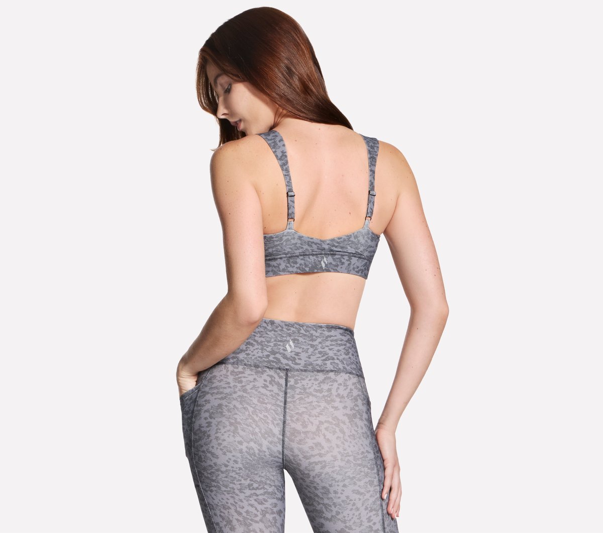 GO WALK Evolution Printed Zip Front Bra / Skechers Women