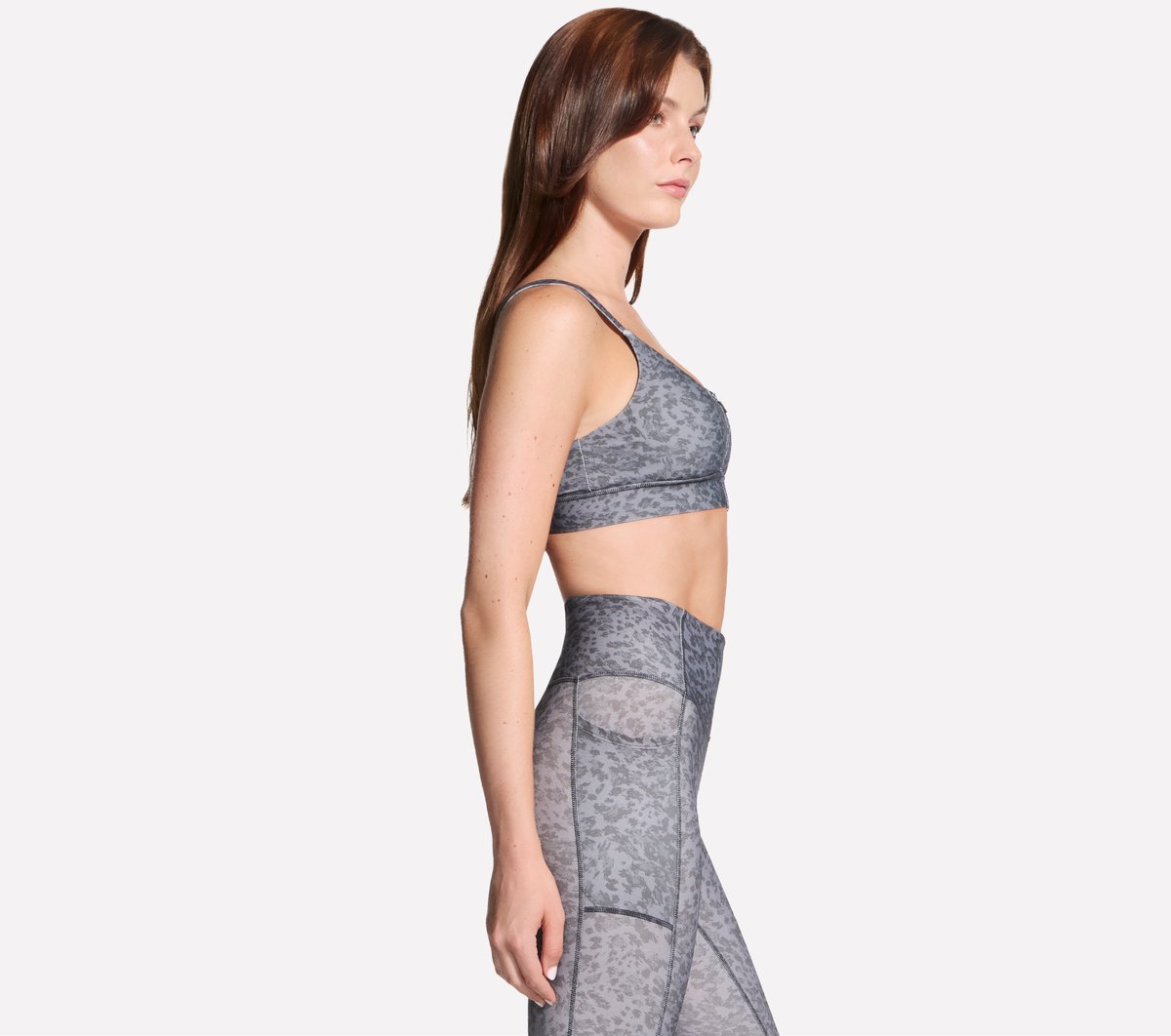 GO WALK Evolution Printed Zip Front Bra / Skechers Women