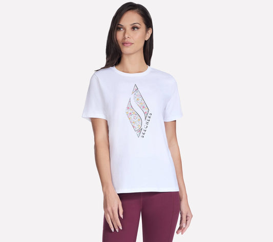 Floral Diamond Short Sleeve Tee / Skechers Women
