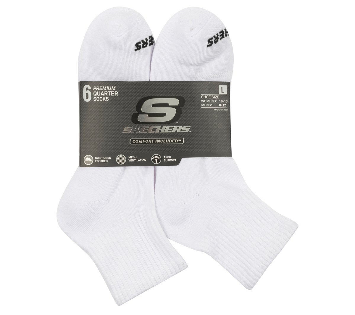 6 Pack Core Quarter Large Socks / Skechers Men|Clothing