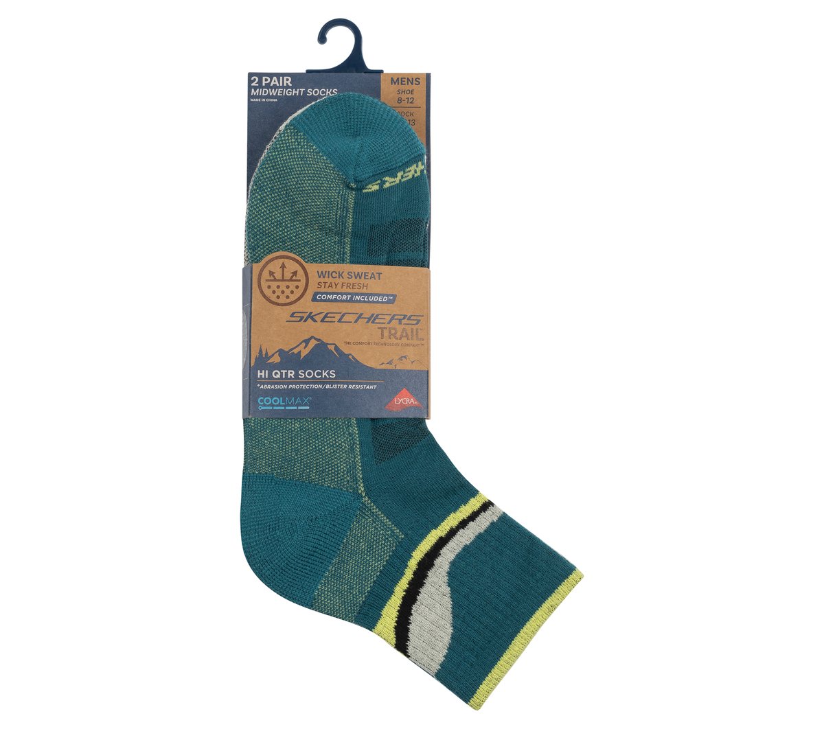2 Pack Men's Quarter Trail Socks / Skechers Men|Clothing