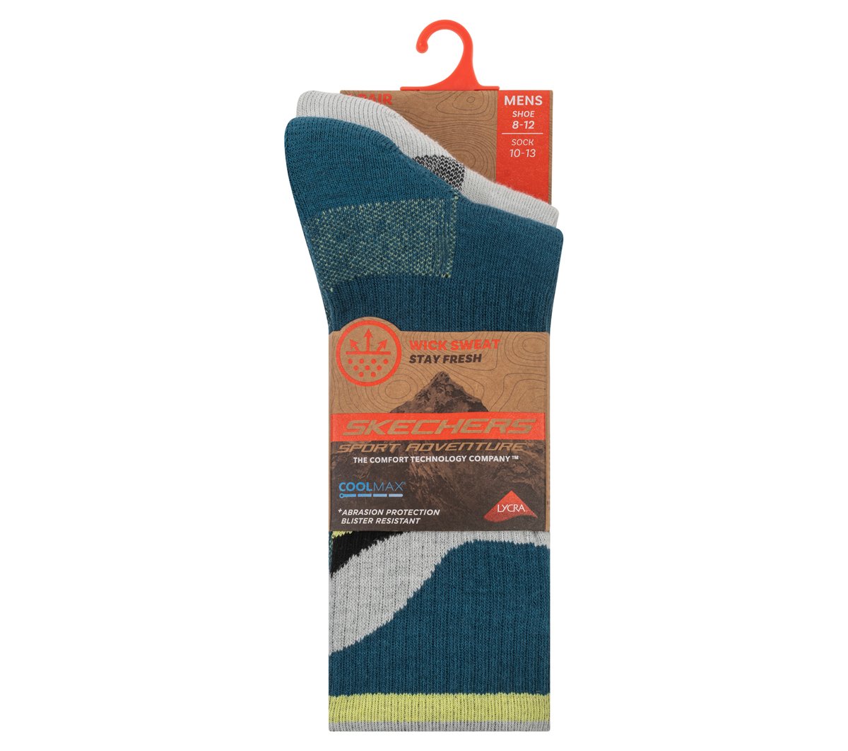 2 Pack Men's Crew Trail Socks / Skechers Men|Clothing