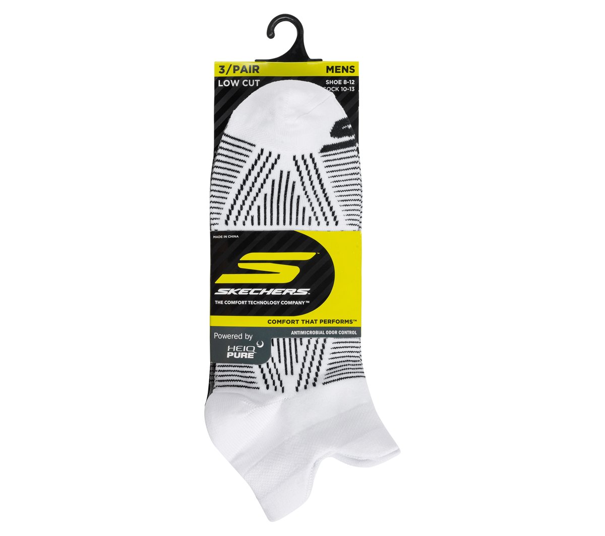 3 Pack Men's Performance Low Cut Pattern Socks / Skechers Men|Clothing