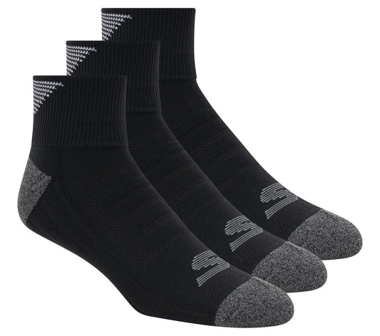 3 Pack Men's Half Terry Quarter Crew Socks / Skechers Men|Clothing