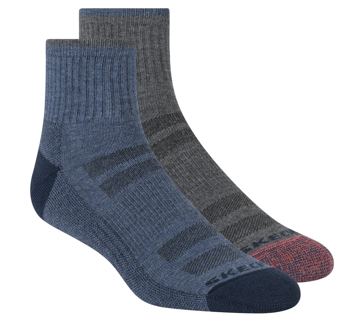 Mens Trail Quarter Coolmax Socks - 2 Pack / Skechers Men|Clothing