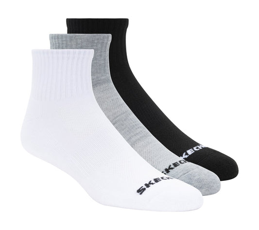 3 Pack Quarter Crew Sport Socks / Skechers Men|Clothing