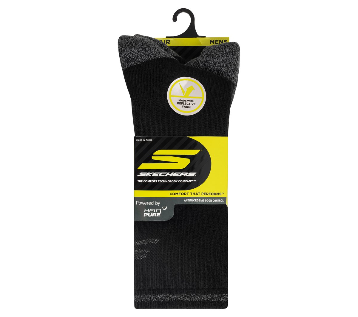 3 Pack Men's Reflective Performance Crew Socks / Skechers Men|Clothing