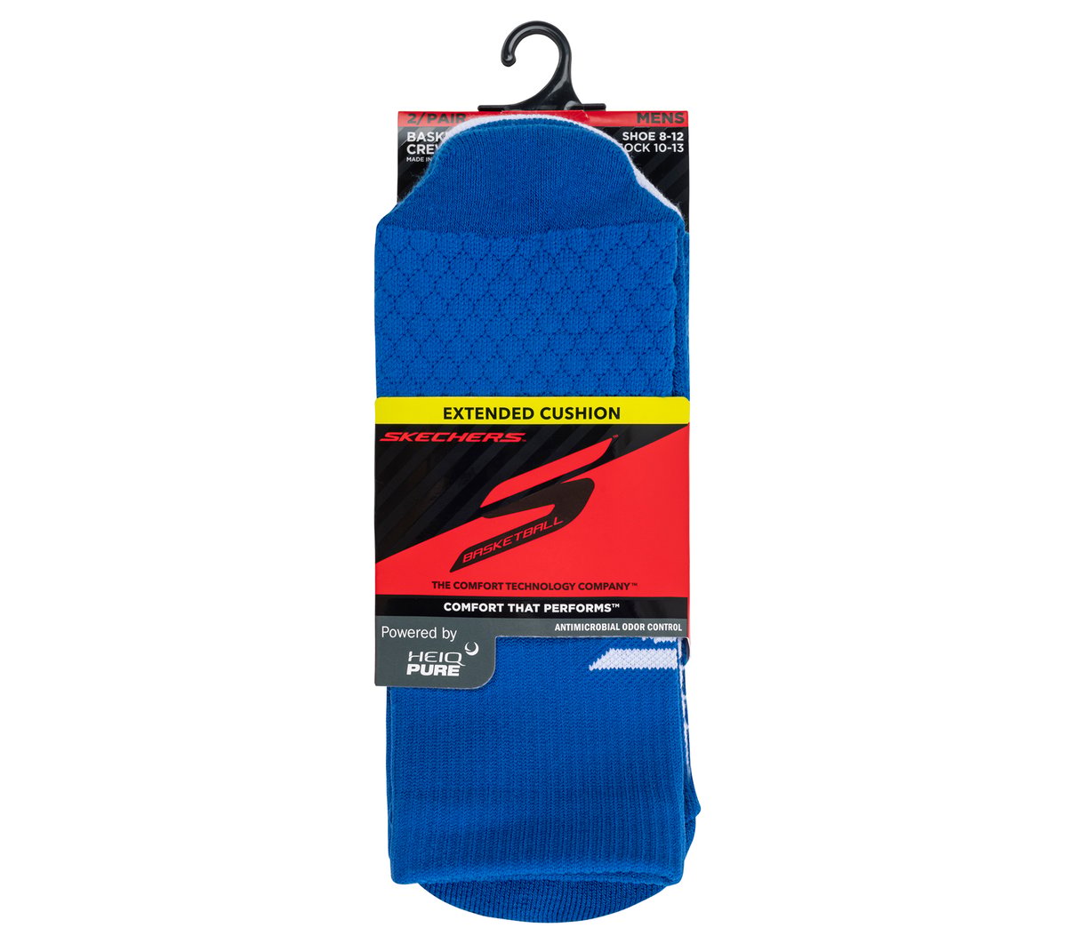 2 Pack Performance Basketball Crew Socks / Skechers Men|Clothing