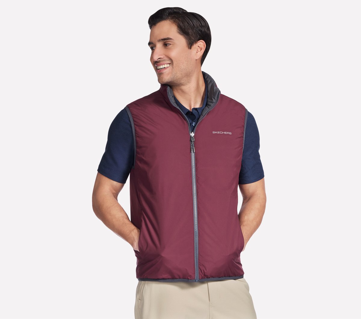 GO SHIELD Cozy Fit Altitude Reversible Vest / Skechers Men