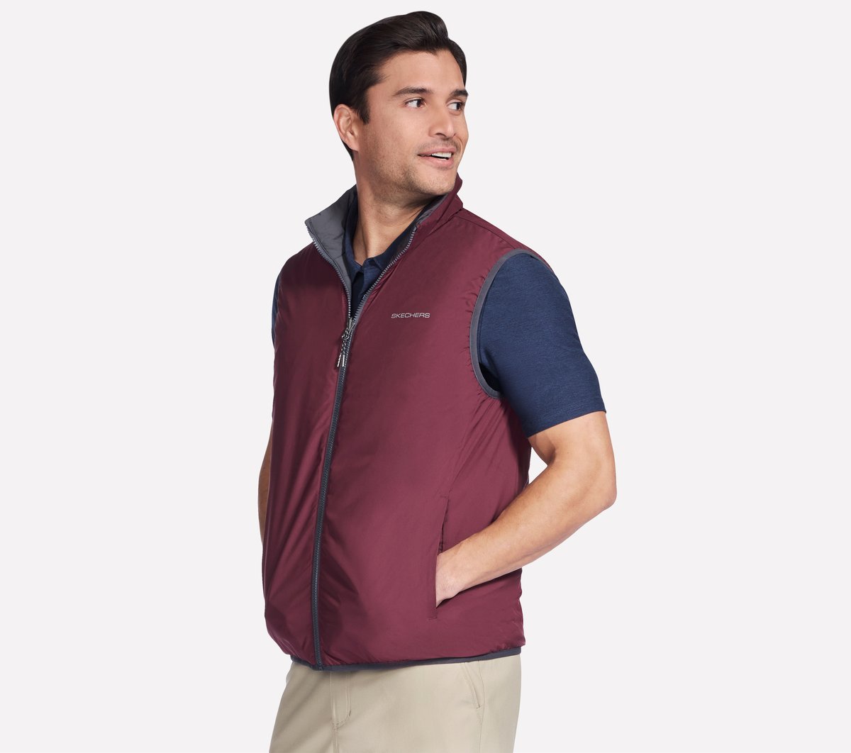 GO SHIELD Cozy Fit Altitude Reversible Vest / Skechers Men