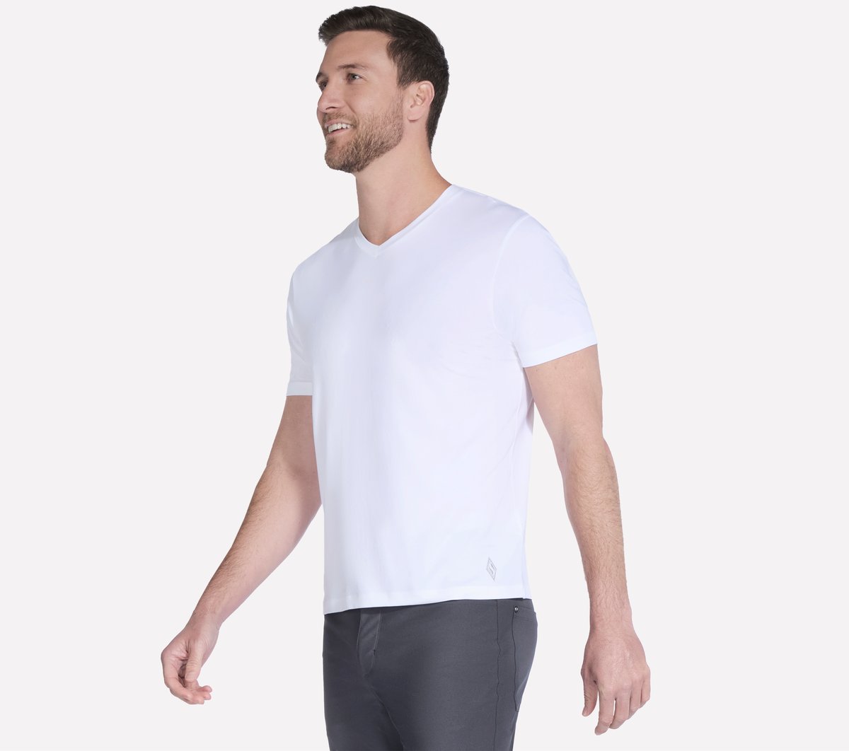 GO DRI Pima Short Sleeve V-Neck / Skechers Men