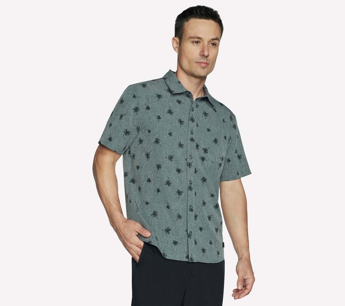 The GO WALK Air Printed Short Sleeve Shirt / Skechers Men