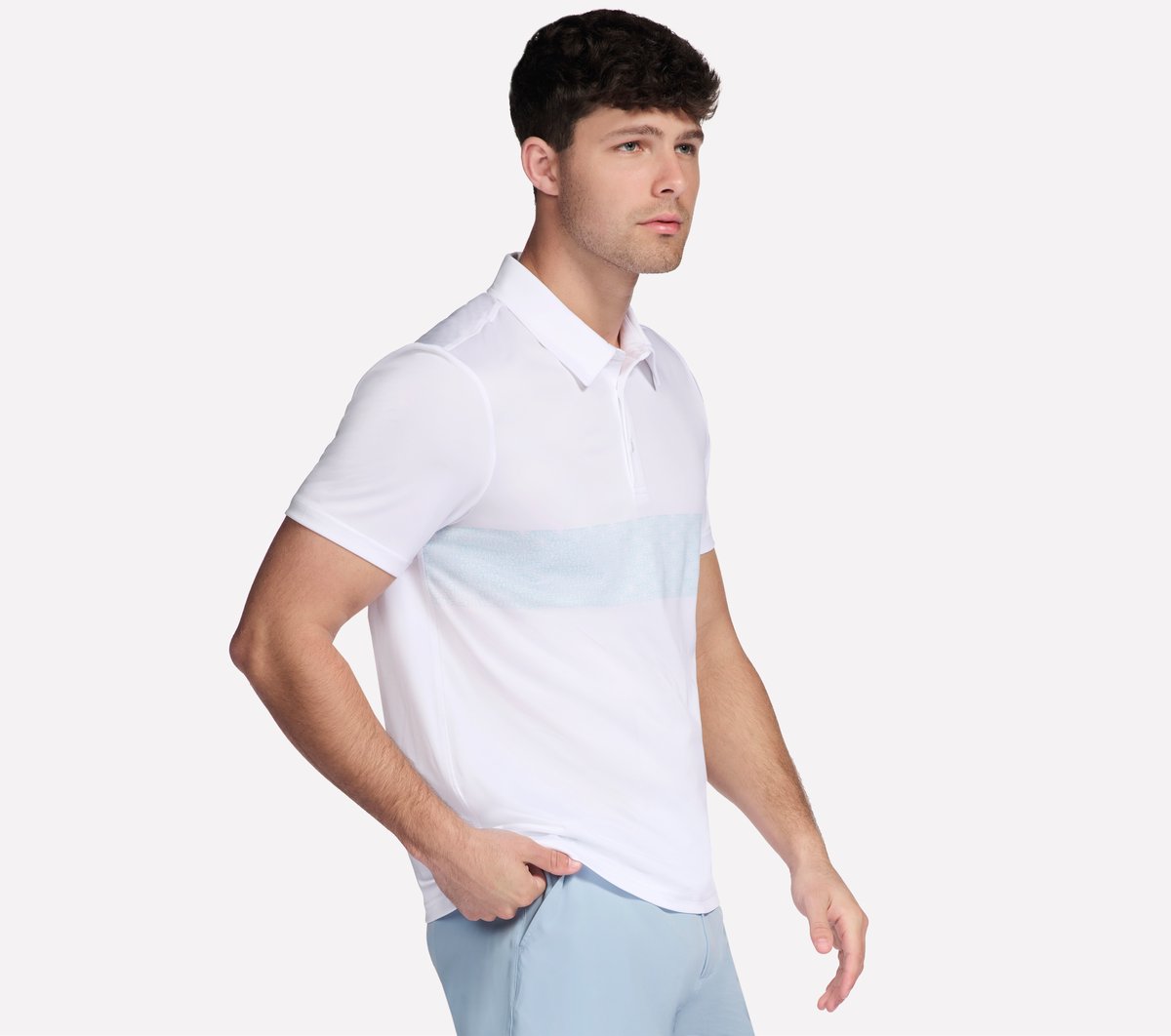 GO DRI Charge Palm Stripe Polo / Skechers Men