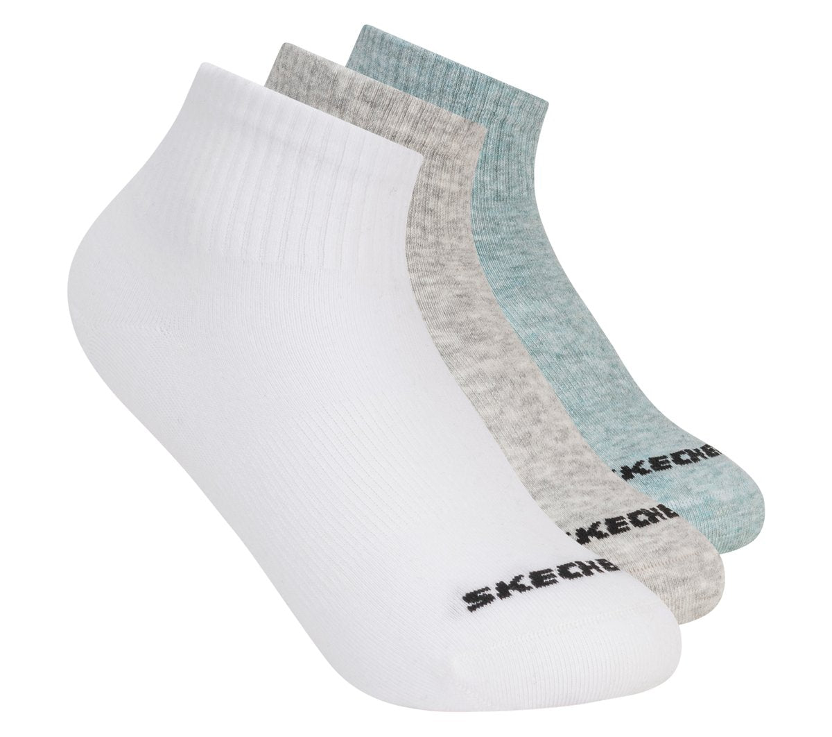 3 Pack Boys' Quarter Crew Cotton Socks / Skechers Kids|Clothing