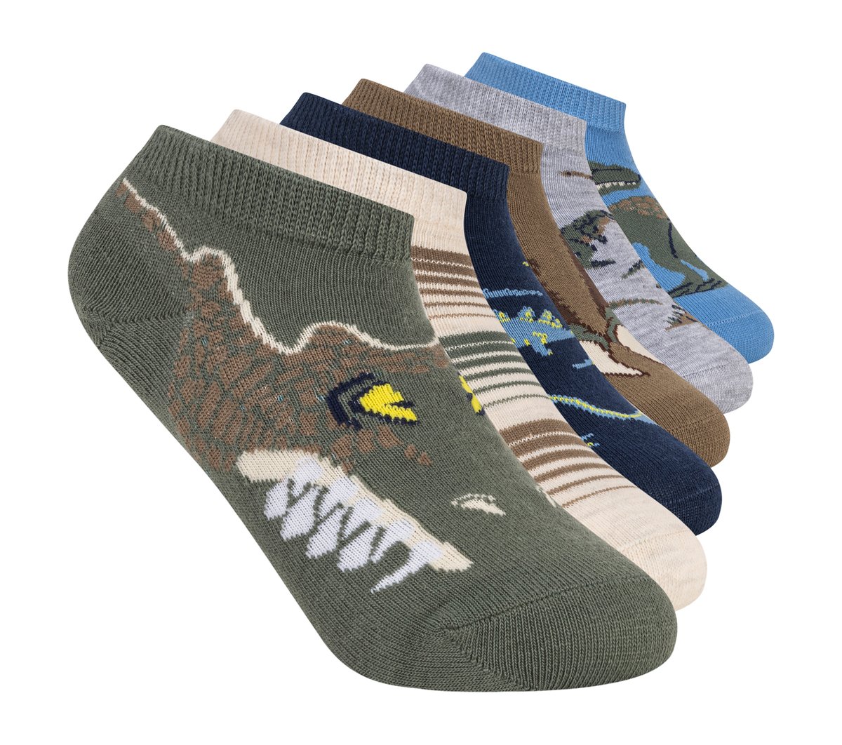 6 Pack Boys' Dino Socks / Skechers Kids|Clothing