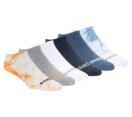 Cotton Tie-Dye No-Show Socks - 6 Pack / Skechers Kids|Clothing