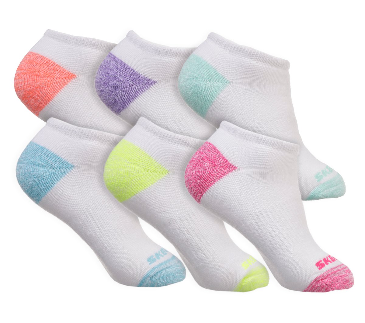 6 Pack Low Cut Walking Socks / Skechers Kids|Clothing