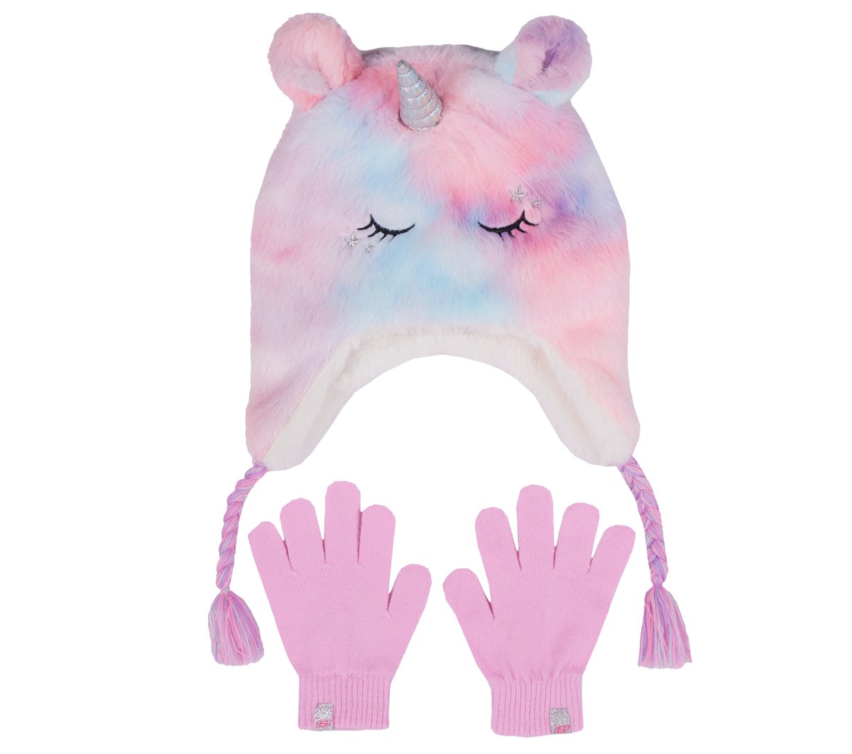 Cold Weather Plush Tie-Dye Unicorn Hat Set / Skechers Kids|Clothing