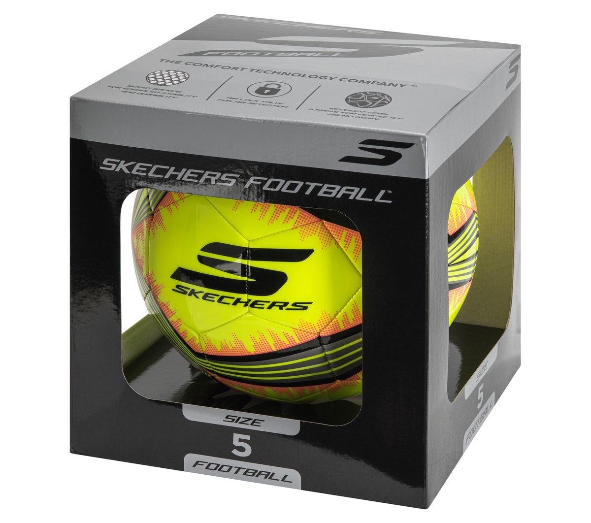 Hex Multi Mini Stripe Size 5 Soccer Ball / Skechers Clothing