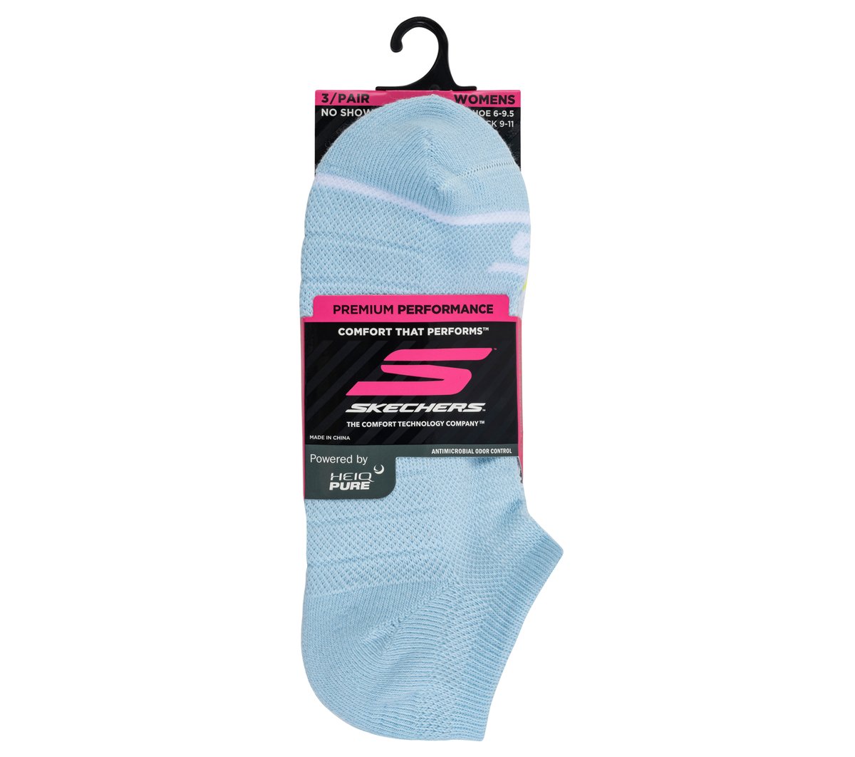 3 Pack Women's No Show Premium Basic Socks / Skechers Clothing