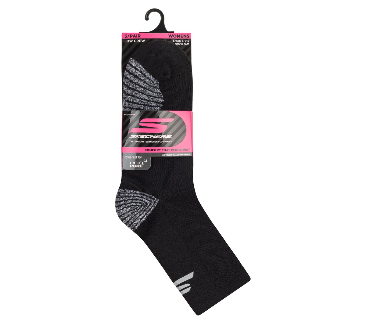 3 Pack Women's Half Terry Low Crew Socks / Skechers Clothing