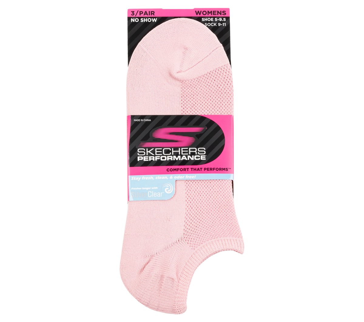 3 Pack No Show Stretch Socks / Skechers Clothing