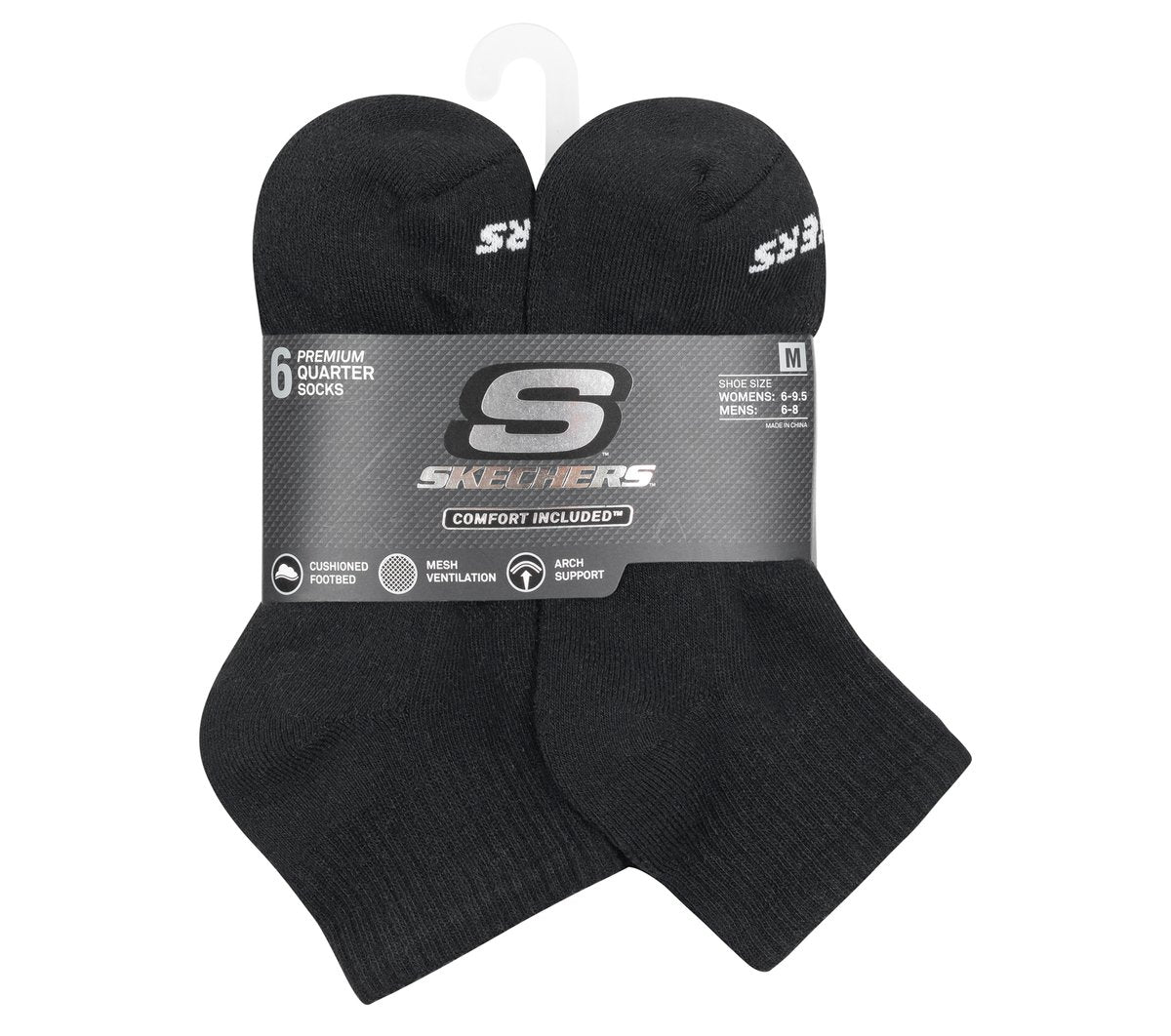 6 Pack Core Quarter Medium Socks / Skechers Clothing