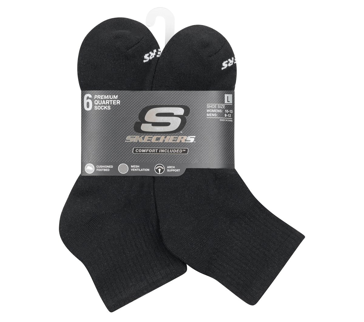 6 Pack Core Quarter Large Socks / Skechers Clothing