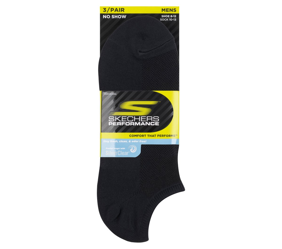 3 Pack No Show Stretch Socks / Skechers Clothing