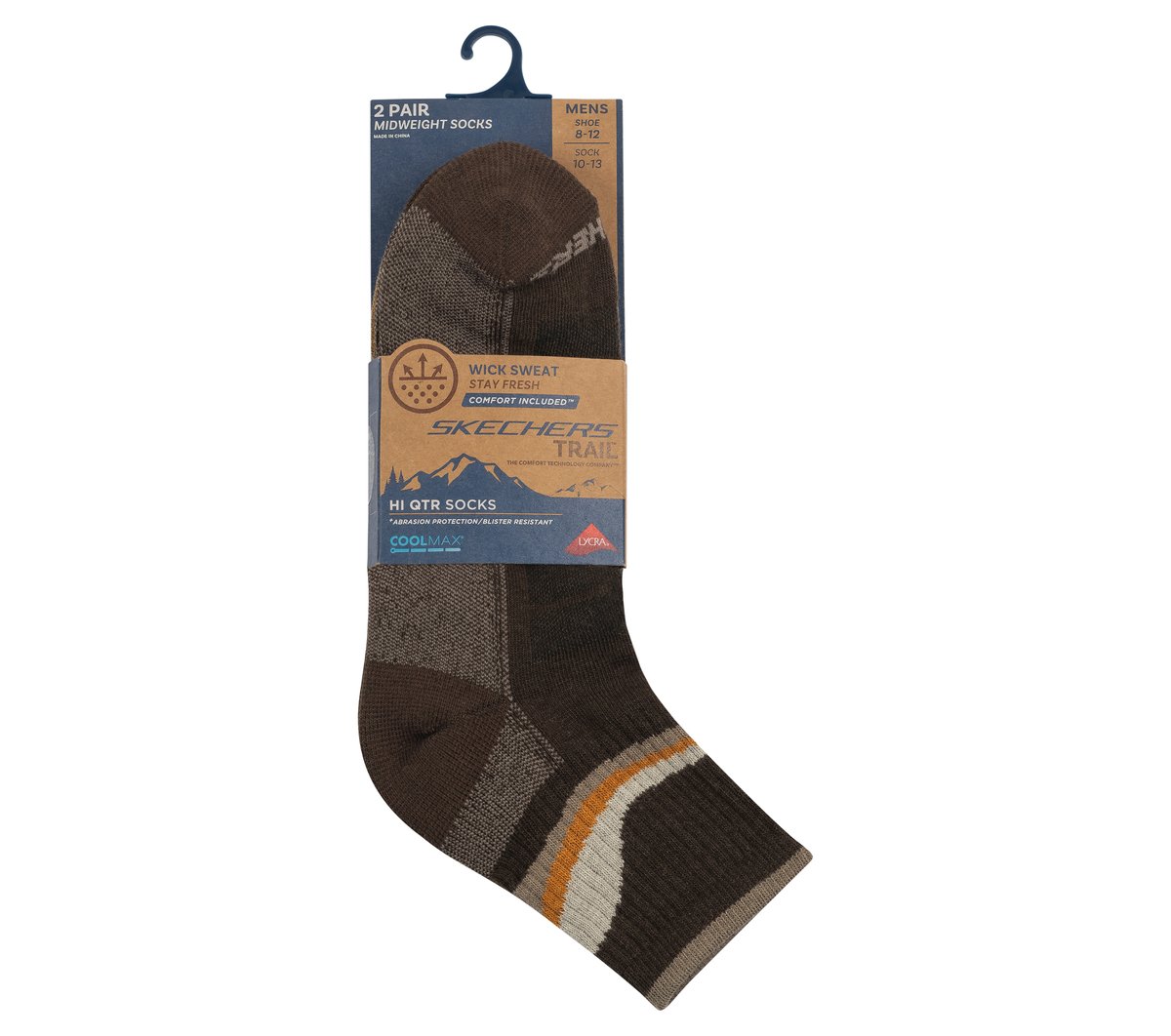 2 Pack Men's Quarter Trail Socks / Skechers Clothing
